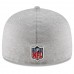 Men's Minnesota Vikings New Era Heather Gray/Purple 2018 NFL Sideline Road Official 59FIFTY Fitted Hat 3058396